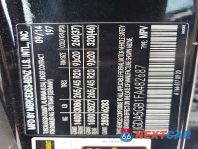 Zdjęcie 14 z 14 samochodu: 2015 MERCEDES-BENZ ML 400 4MATIC VIN:4JGDA5GB1FA482687 - miniatura