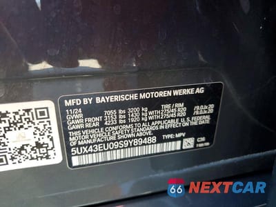 Zdjęcie 13 z 13 samochodu: 2025 BMW X5 XDRIVE50E VIN:5UX43EU09S9Y89488 - miniatura