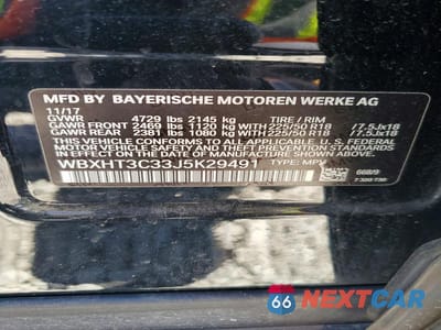 Zdjęcie 13 z 13 samochodu: 2018 BMW X1 XDRIVE28I VIN:WBXHT3C33J5K29491 - miniatura