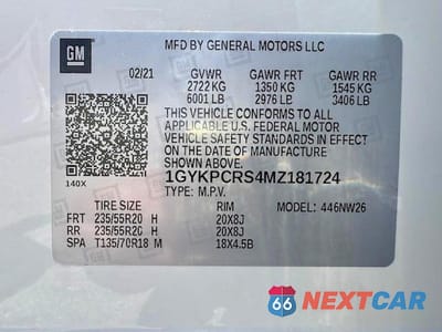 Zdjęcie 15 z 15 samochodu: 2021 CADILLAC XT6 PREMIUM LUXURY VIN:1GYKPCRS4MZ181724 - miniatura