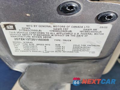 Zdjęcie 12 z 12 samochodu: 2006 GMC NEW SIERRA K1500 VIN:2GTEK13T261160308 - miniatura