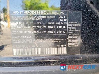 Zdjęcie 13 z 13 samochodu: 2011 MERCEDES-BENZ GL 550 4MATIC VIN:4JGBF8GEXBA739411 - miniatura