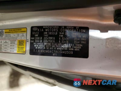 Zdjęcie 13 z 13 samochodu: 2012 KIA SEDONA LX VIN:KNDMG4C7XC6442539 - miniatura