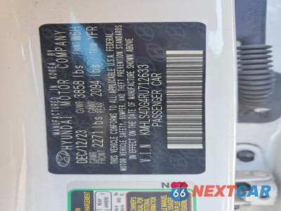 Zdjęcie 12 z 12 samochodu: 2024 HYUNDAI ELANTRA SEL VIN:KMHLS4DG4RU712633 - miniatura