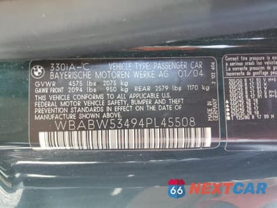 Zdjęcie 12 z 12 samochodu: 2004 BMW 330 CI VIN:WBABW53494PL45508 - miniatura