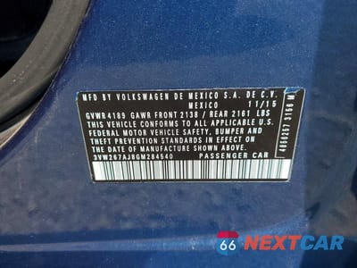 Zdjęcie 12 z 12 samochodu: 2016 VOLKSWAGEN JETTA S VIN:3VW267AJ8GM284540 - miniatura