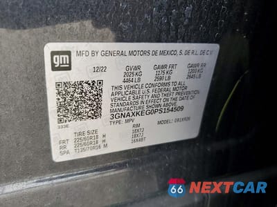 Zdjęcie 12 z 12 samochodu: 2023 CHEVROLET EQUINOX LT VIN:3GNAXKEG0PS154509 - miniatura