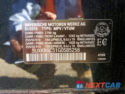 Zdjęcie 13 z 13 samochodu: 2016 BMW X5 XDRIVE35I VIN:5UXKR0C51G0S85256 - miniatura