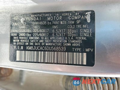 Zdjęcie 13 z 13 samochodu: 2013 HYUNDAI TUCSON GLS VIN:KM8JUCAC6DU568539 - miniatura