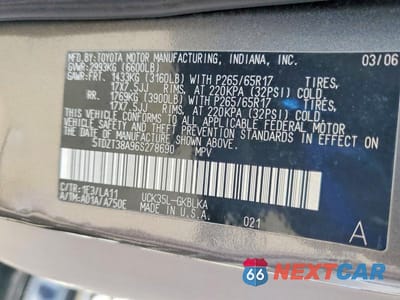 Zdjęcie 13 z 13 samochodu: 2006 TOYOTA SEQUOIA LIMITED VIN:5TDZT38A96S278690 - miniatura