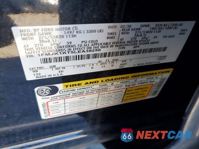 Zdjęcie 13 z 13 samochodu: 2020 FORD EXPEDITION MAX LIMITED VIN:1FMJK1KT5LEA38256 - miniatura