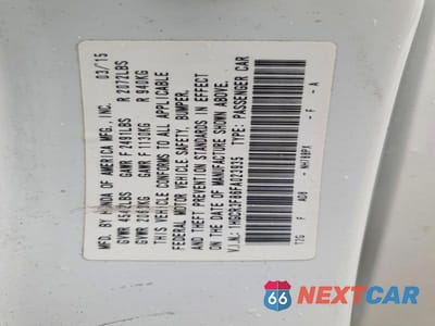 Zdjęcie 13 z 13 samochodu: 2015 HONDA ACCORD EXL VIN:1HGCR3F86FA023935 - miniatura