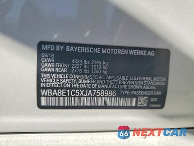 Zdjęcie 13 z 13 samochodu: 2018 BMW 330E VIN:WBA8E1C5XJA758986 - miniatura