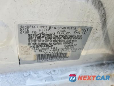 Zdjęcie 13 z 13 samochodu: 2017 NISSAN VERSA NOTE S PLUS VIN:3N1CE2CP9HL372442 - miniatura