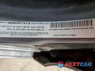 Zdjęcie 12 z 12 samochodu: 2018 MASERATI GHIBLI S VIN:ZAM57YTS9J1286225 - miniatura