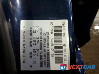 Zdjęcie 12 z 12 samochodu: 2015 MAZDA 6 TOURING VIN:JM1GJ1V58F1209737 - miniatura