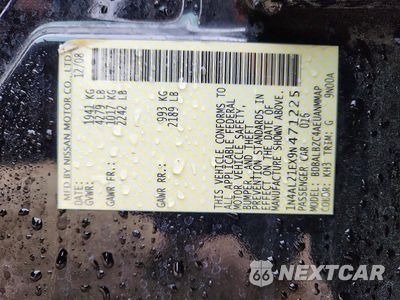Zdjęcie 12 z 12 samochodu: 2009 NISSAN ALTIMA 2.5 VIN:1N4AL21EX9N471225 - miniatura