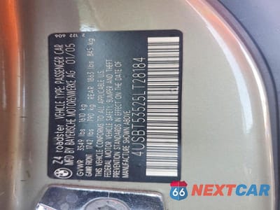 Zdjęcie 12 z 12 samochodu: 2005 BMW Z4 3.0 VIN:4USBT53525LT28184 - miniatura