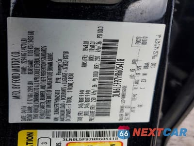 Zdjęcie 12 z 12 samochodu: 2017 LINCOLN MKZ RESERVE VIN:3LN6L5F97HR605418 - miniatura