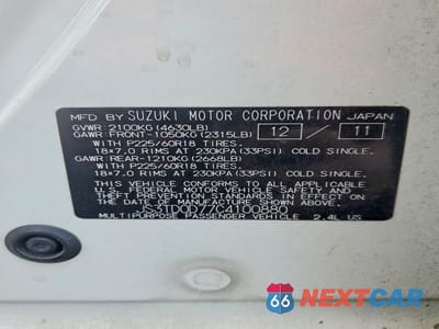 Zdjęcie 13 z 13 samochodu: 2012 SUZUKI GRAND VITARA JLX VIN:JS3TD0D77C4100880 - miniatura