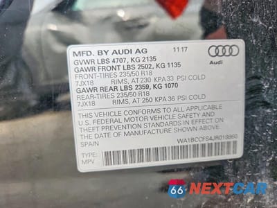 Zdjęcie 14 z 14 samochodu: 2018 AUDI Q3 PREMIUM VIN:WA1BCCFS4JR018860 - miniatura