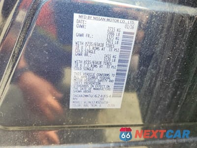 Zdjęcie 13 z 13 samochodu: 2016 NISSAN PATHFINDER SV VIN:5N1AR2MM7GC624854 - miniatura