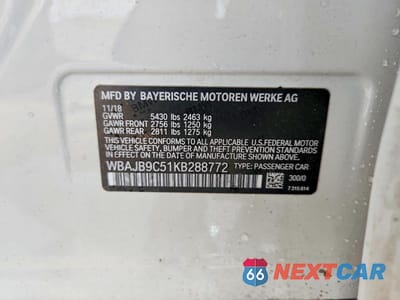 Zdjęcie 13 z 13 samochodu: 2019 BMW M550XI VIN:WBAJB9C51KB288772 - miniatura