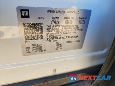 Zdjęcie 13 z 13 samochodu: 2023 CHEVROLET TRAVERSE LT VIN:1GNEVGKW1PJ136909 - miniatura