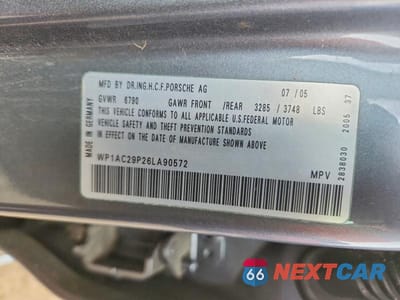 Zdjęcie 13 z 13 samochodu: 2006 PORSCHE CAYENNE TURBO VIN:WP1AC29P26LA90572 - miniatura