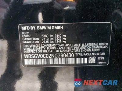 Zdjęcie 13 z 13 samochodu: 2022 BMW M8 VIN:WBSGV0C02NCG90430 - miniatura