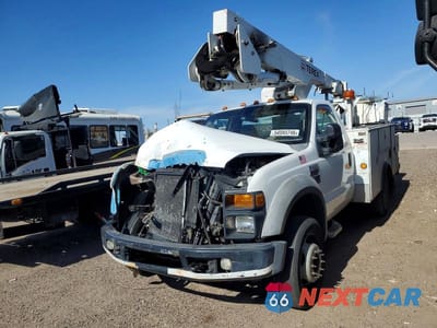 Drugie zdjęcie samochodu z przodu: 2008 FORD F450 SUPER DUTY BUCKET TRUCK VIN:1FDXF46R98EB34526 - miniatura