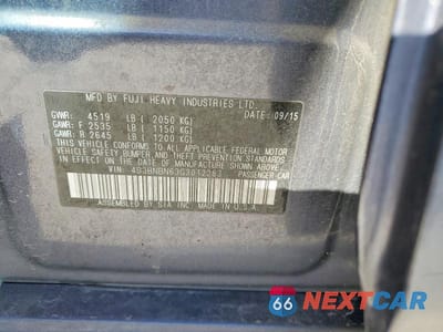 Zdjęcie 13 z 13 samochodu: 2016 SUBARU LEGACY 2.5I LIMITED VIN:4S3BNBN63G3012283 - miniatura