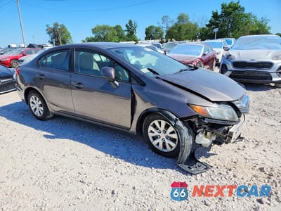 Czwarte zdjęcie samochodu z boku: 2012 HONDA CIVIC LX VIN:19XFB2F53CE070638 - miniatura