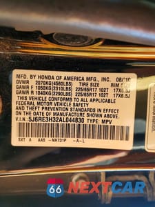 Zdjęcie 13 z 13 samochodu: 2010 HONDA CR-V LX VIN:5J6RE3H32AL044830 - miniatura