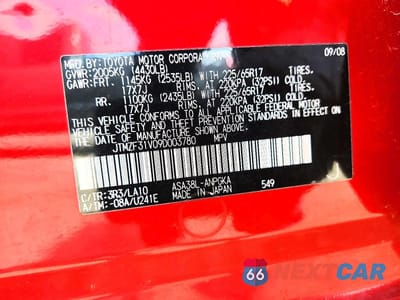 Zdjęcie 13 z 13 samochodu: 2009 TOYOTA RAV4 LIMITED VIN:JTMZF31V09D003780 - miniatura