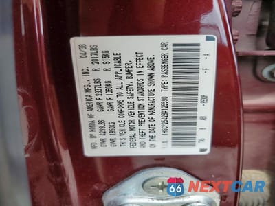 Zdjęcie 12 z 12 samochodu: 2008 HONDA ACCORD VIN:1HGCP25428A125590 - miniatura