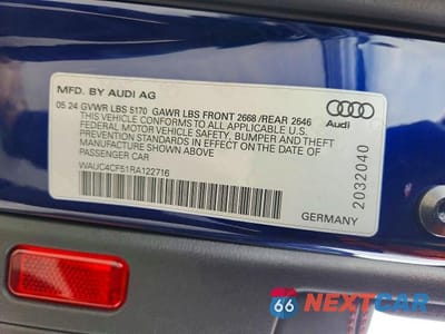 Zdjęcie 12 z 12 samochodu: 2024 AUDI S5 PREMIUM PLUS VIN:WAUC4CF51RA122716 - miniatura