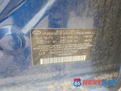 Zdjęcie 12 z 12 samochodu: 2015 HYUNDAI ELANTRA SE VIN:5NPDH4AE0FH575867 - miniatura