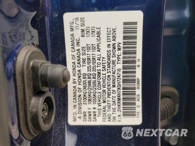 Zdjęcie 12 z 12 samochodu: 2016 HONDA CR-V EXL VIN:2HKRM4H7XGH724716 - miniatura