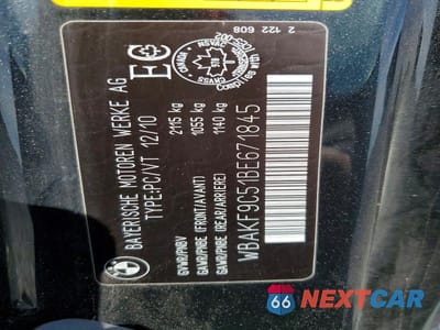 Zdjęcie 13 z 13 samochodu: 2011 BMW 335 XI VIN:WBAKF9C51BE671845 - miniatura