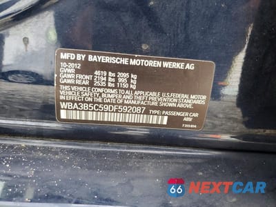 Zdjęcie 12 z 12 samochodu: 2013 BMW 328 XI SULEV VIN:WBA3B5C59DF592087 - miniatura