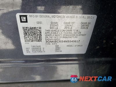 Zdjęcie 13 z 13 samochodu: 2021 CHEVROLET BLAZER VIN:3GNKBCRS4MS545617 - miniatura