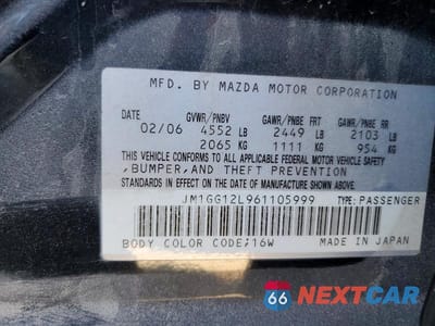 Zdjęcie 12 z 12 samochodu: 2006 MAZDA SPEED 6 VIN:JM1GG12L961105999 - miniatura