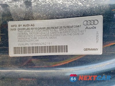 Zdjęcie 12 z 12 samochodu: 2009 AUDI S5 QUATTRO VIN:WAURV78T99A052151 - miniatura