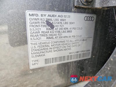 Zdjęcie 13 z 13 samochodu: 2023 AUDI Q7 PREMIUM PLUS VIN:WA1LXBF71PD013099 - miniatura
