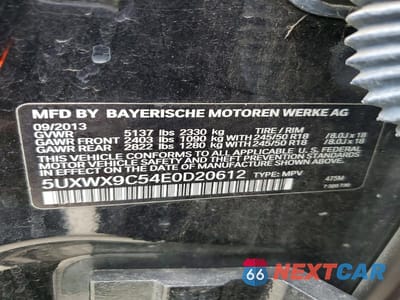 Zdjęcie 13 z 13 samochodu: 2014 BMW X3 XDRIVE28I VIN:5UXWX9C54E0D20612 - miniatura