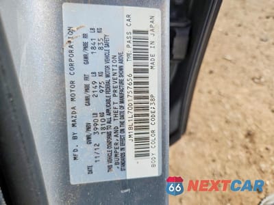 Zdjęcie 13 z 13 samochodu: 2013 MAZDA 3 I VIN:JM1BL1L70D1757656 - miniatura