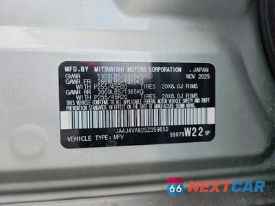 Zdjęcie 13 z 13 samochodu: 2025 MITSUBISHI OUTLANDER SE VIN:JA4J4VA82SZ059652 - miniatura