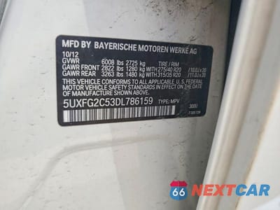 Zdjęcie 12 z 12 samochodu: 2013 BMW X6 XDRIVE35I VIN:5UXFG2C53DL786159 - miniatura