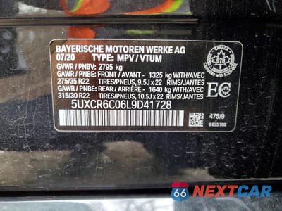 Zdjęcie 14 z 14 samochodu: 2020 BMW X5 XDRIVE40I VIN:5UXCR6C06L9D41728 - miniatura